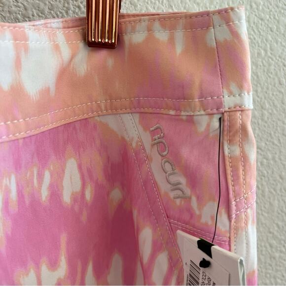 NWT Rip Curl Classic Surf 5" Trunk Pink Tie Dye North Shore Oahu Medium - Picture 6 of 7